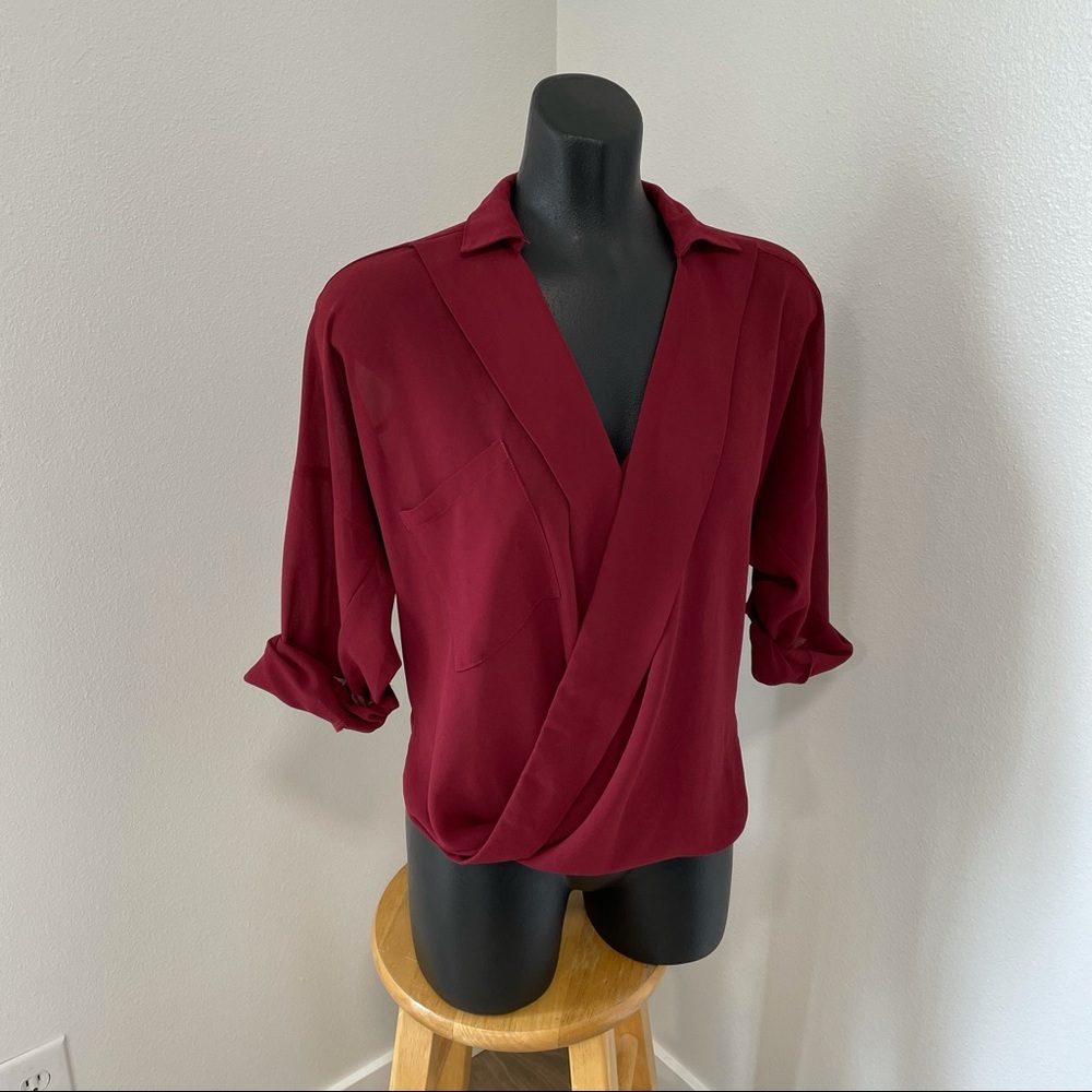 Sheer cross blouse (3 for $15)
